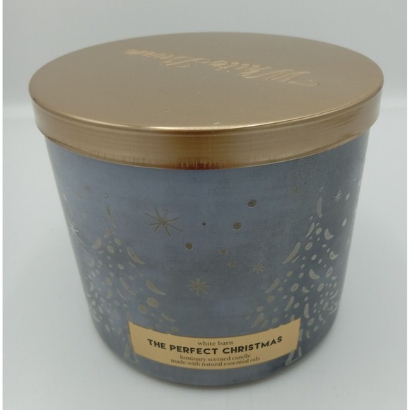 Bath & Body Works, White Barn THE PERFECT CHRISTMAS Candle 3 Wick - Picture 1 of 5